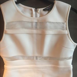 Love & Love White dress with mesh inlay